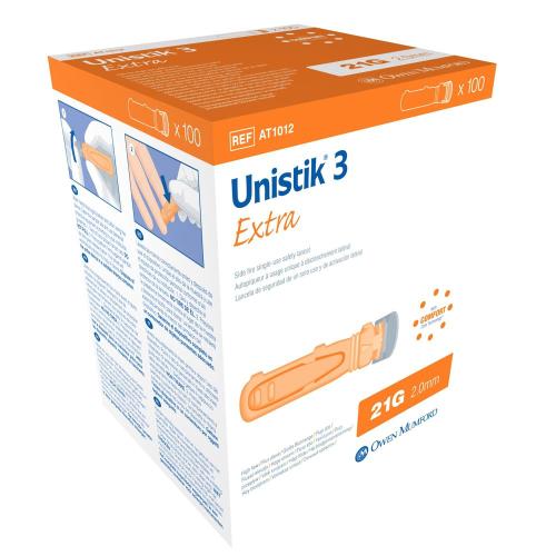 Owen Mumford Unistik®3 Lanzetten Extra, G21, 2 mm, orange