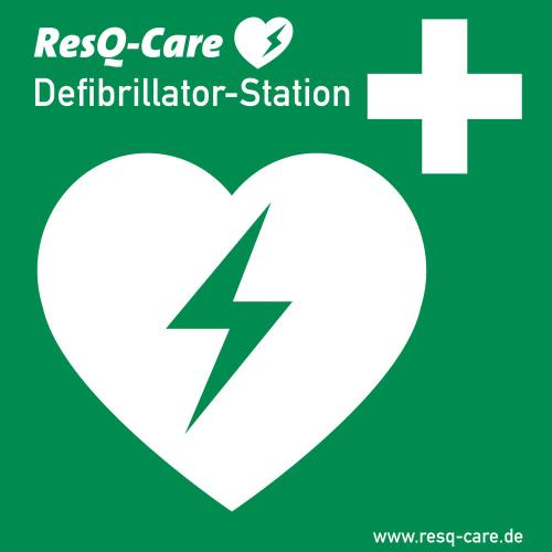ResQ-Care Hinweisaufkleber für Defibrillatoren 
