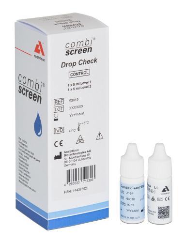 Kontrolllösung CombiScreen Drop Check zum Urinanalysegerät POCT 100 